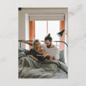 写真モダンQRコードの結婚詳細 エンクロージャーカード (裏面)