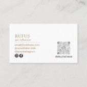 写真モダンQRコードの追加 名刺 (裏面)