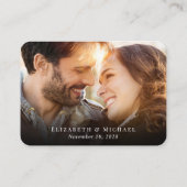 写真モダンQRコードウェディングRSVP エンクロージャーカード (裏面)