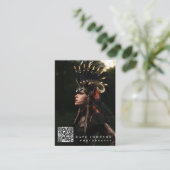 写真モダンQRコードカスタムSNSアイコン 名刺 (スタンド正面)