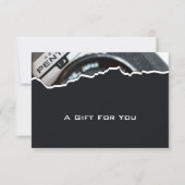 写真モダンQRコードギフト証明書注C ノートカード (正面)