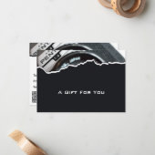 写真モダンQRコードギフト証明書注C ノートカード (正面/裏面インサイチュ)