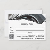 写真モダンQRコードギフト証明書注C ノートカード (裏面)