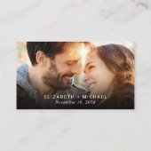 写真モダンQRコードクリームウェディングRSVP エンクロージャーカード (裏面)