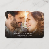 写真モダンQRコードクリームウェディングRSVP エンクロージャーカード (裏面)