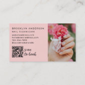 写真モダンQRコードネイルアーティスト 名刺 (裏面)