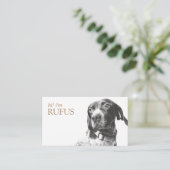 写真モダンQRコードパーソナライズされたビジネスの追加 名刺 (スタンド正面)