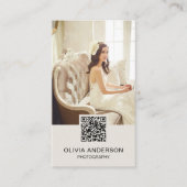 写真モダンQRコードフォトグラファー 名刺 (正面)