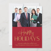 写真モダンQRコード企業のクリスマス シーズンカード (正面)