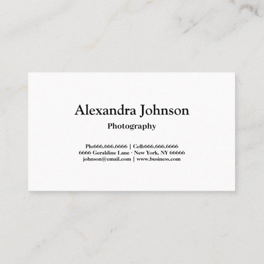 写真モダンQRコード写真撮影者 名刺 (裏面)