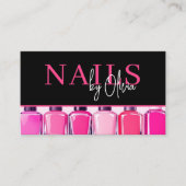 写真モダンQRコード爪、 ネイルスペシャリスト 名刺 (正面)