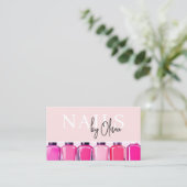 写真モダンQRコード爪、 ネイルスペシャリスト 名刺 (スタンド正面)