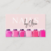 写真モダンQRコード爪、 ネイルスペシャリスト 名刺 (正面)