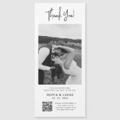 写真モダンQRコード磁気結婚ありがとう (正面)