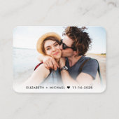 写真モダンQRコード結婚のクリームRSVP エンクロージャーカード (裏面)