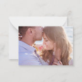 写真モダンQRコード結婚のミニRSVPカード ノートカード (裏面)