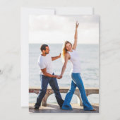 写真モダンQRコード結婚式の招待ま救たは日付 招待状 (裏面)