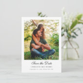 写真モダンQRコード結婚式日付の保存 (スタンド正面)