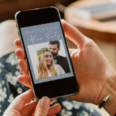 写真モダンQRコード結婚披露宴 招待状