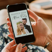 写真モダンQRコード結婚披露宴 招待状