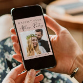 写真モダンQRコード赤面結婚披露宴 招待状