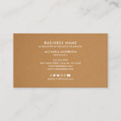 写真モダンQRコード&ソーシャルメディアNoロゴクラフト 名刺 (正面)