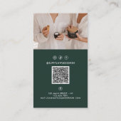 写真モダンQRコーミニマルドスタイリッシュ・ビジネス 名刺 (裏面)