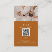 写真モダンQRコーミニマルドスタイリッシュ・ビジネス 名刺 (裏面)