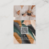 写真モダンQRコーミニマルドスタイリッシュ・ビジネス 名刺 (裏面)