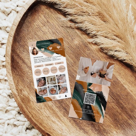 写真モダンQRコーミニマルドスタイリッシュ・ビジネス 名刺