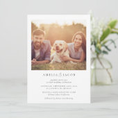 写真モダンQRコー結婚ド 招待状 (スタンド正面)