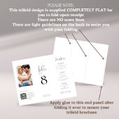 写真モダンQR三つ折り結婚のメニューテーブル番号