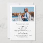 写真モダンRN看護卒業発表 招待状 (裏面)