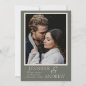 写真モダンSage Green Tropical Save the Date セーブザデート (正面)