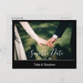 写真モダンSave the Date Magnetはがき 案内ポストカード (正面/裏面)