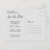 写真モダンSave the Date Magnetはがき 案内ポストカード (裏面)