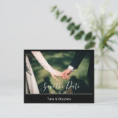 写真モダンSave the Date Magnetはがき 案内ポストカード (スタンド正面)