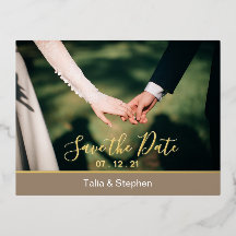 写真モダンSave the Date Magnetはがき