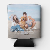写真モダンThanks You Dog Lover Pet's 結婚 缶クーラー (裏面)