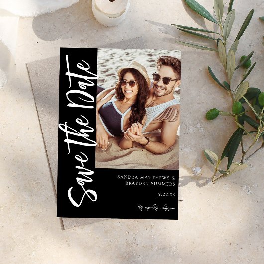 写真モダンV Chic 6日付の保存 招待状