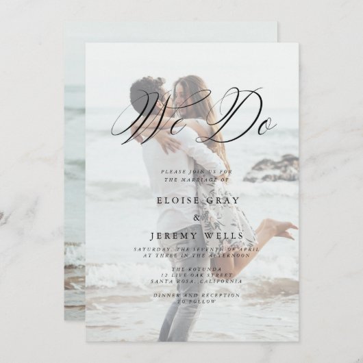 写真モダンWe Do結婚式招待状 招待状 (正面/裏面)