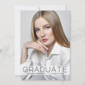 写真モダンWtミニマル大学院発表カード 案内状 (正面)