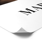 写真モダンyesの結婚婚約 ポスター (角)