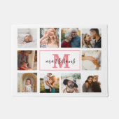 写真モノグラムののコラージュパーソナライズされた形式 ドアマット (正面)