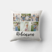 写真モノグラムのコラージュクラシックファミリー | クッション (裏面)