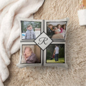 写真モノグラムの装飾用クッション クッション (ブランケット)