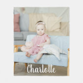 写真ユニークと文字パーソナライズされた フリースブランケット (正面)