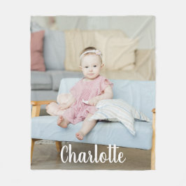 写真ユニークと文字パーソナライズされた フリースブランケット