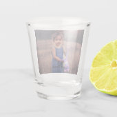 写真ユニークと文字 ショットグラス (裏面)