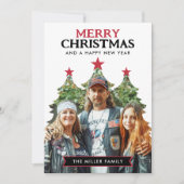 写真ユニークと2025カレンダー付きクリスマスカード シーズンカード (正面)